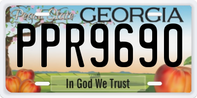 GA license plate PPR9690