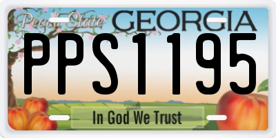 GA license plate PPS1195