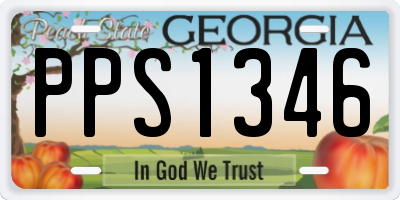 GA license plate PPS1346