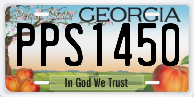 GA license plate PPS1450
