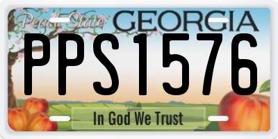 GA license plate PPS1576