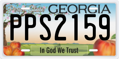 GA license plate PPS2159