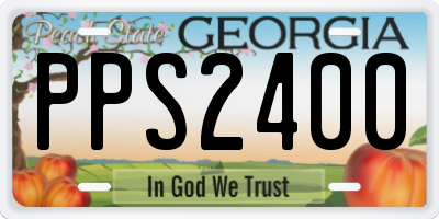 GA license plate PPS2400