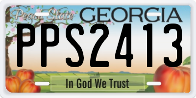 GA license plate PPS2413