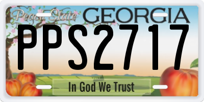 GA license plate PPS2717