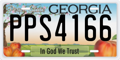 GA license plate PPS4166