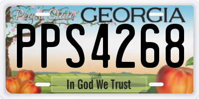 GA license plate PPS4268