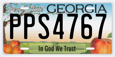 GA license plate PPS4767