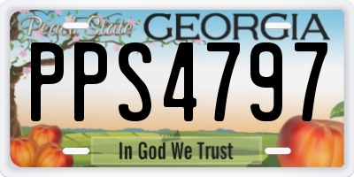 GA license plate PPS4797