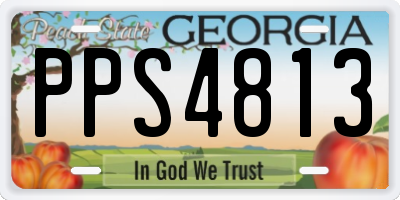 GA license plate PPS4813