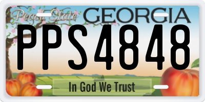 GA license plate PPS4848
