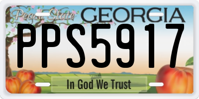 GA license plate PPS5917