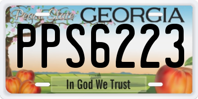 GA license plate PPS6223