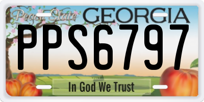 GA license plate PPS6797