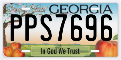 GA license plate PPS7696