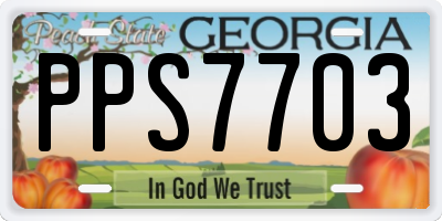 GA license plate PPS7703