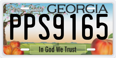 GA license plate PPS9165