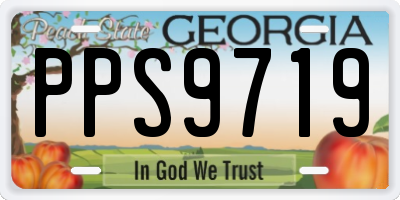 GA license plate PPS9719