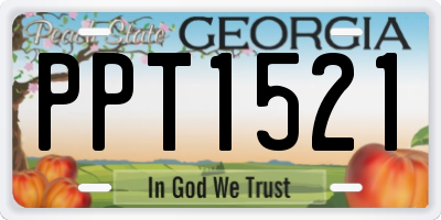 GA license plate PPT1521