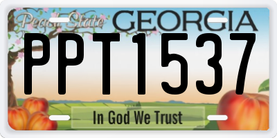 GA license plate PPT1537