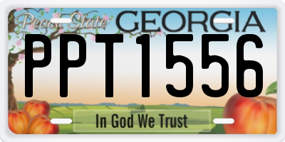 GA license plate PPT1556