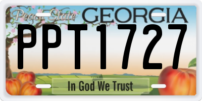 GA license plate PPT1727