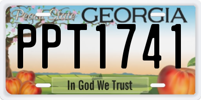 GA license plate PPT1741
