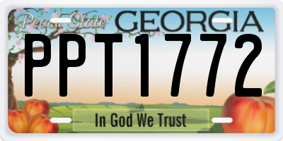 GA license plate PPT1772