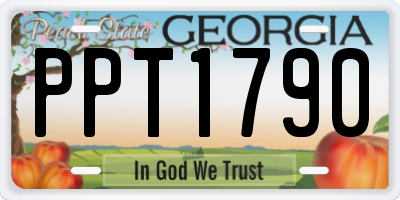 GA license plate PPT1790