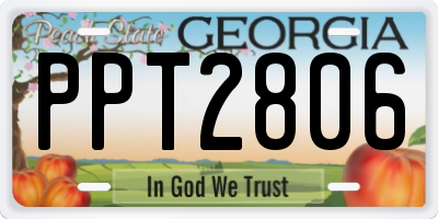 GA license plate PPT2806