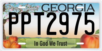 GA license plate PPT2975