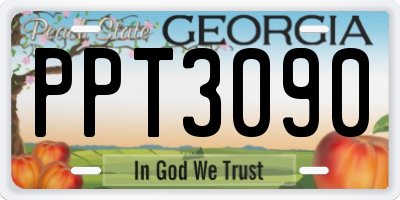GA license plate PPT3090