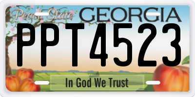 GA license plate PPT4523
