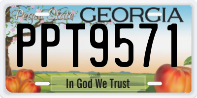 GA license plate PPT9571