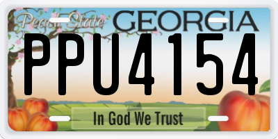 GA license plate PPU4154