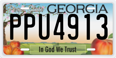 GA license plate PPU4913