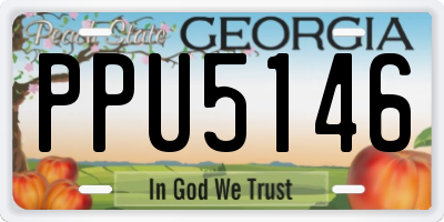 GA license plate PPU5146