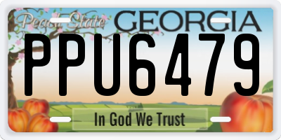 GA license plate PPU6479
