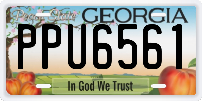 GA license plate PPU6561