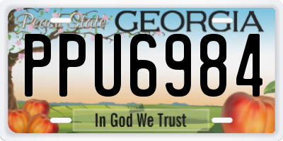 GA license plate PPU6984