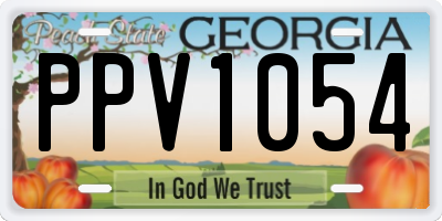 GA license plate PPV1054
