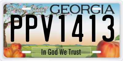 GA license plate PPV1413