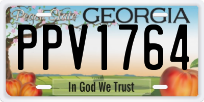 GA license plate PPV1764