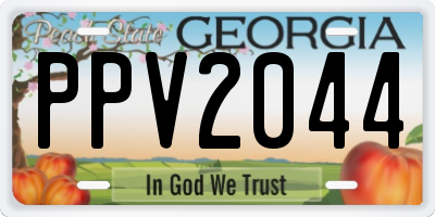 GA license plate PPV2044