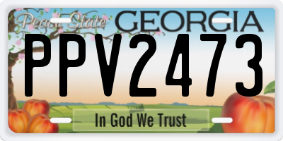GA license plate PPV2473