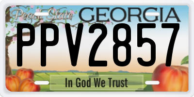 GA license plate PPV2857