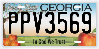 GA license plate PPV3569
