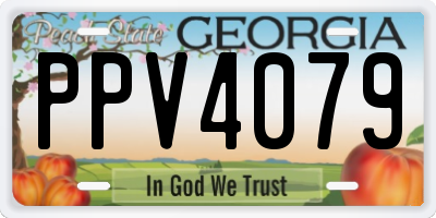 GA license plate PPV4079