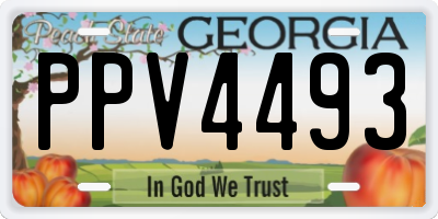 GA license plate PPV4493