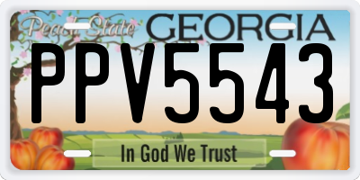 GA license plate PPV5543